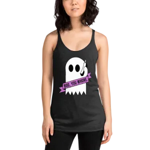 pound coach "boo, you whore." Triblend Racerback Tank