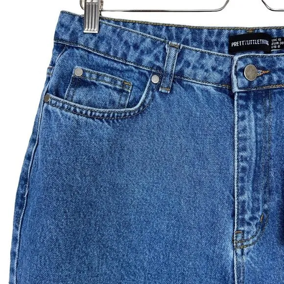 Pretty Little Thing Raw Hem Baggy Boyfriend Shorts US 6