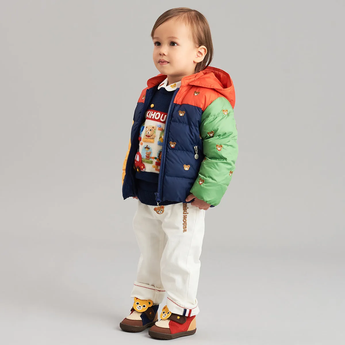 Pucci Bears Embroidered Down Windbreaker