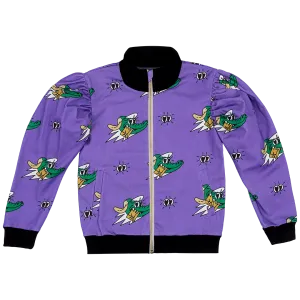 Purple Denim Gator Bomber - HURRY! Only 2 left
