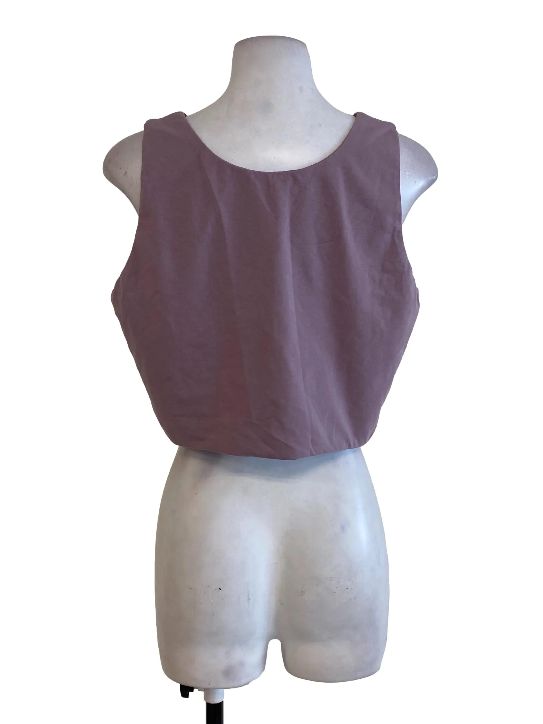 Purple V Neck Top