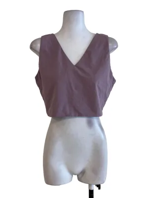 Purple V Neck Top