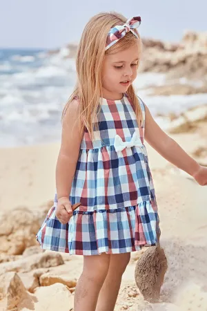 "Bluebell" Navy & Red Checked Dress