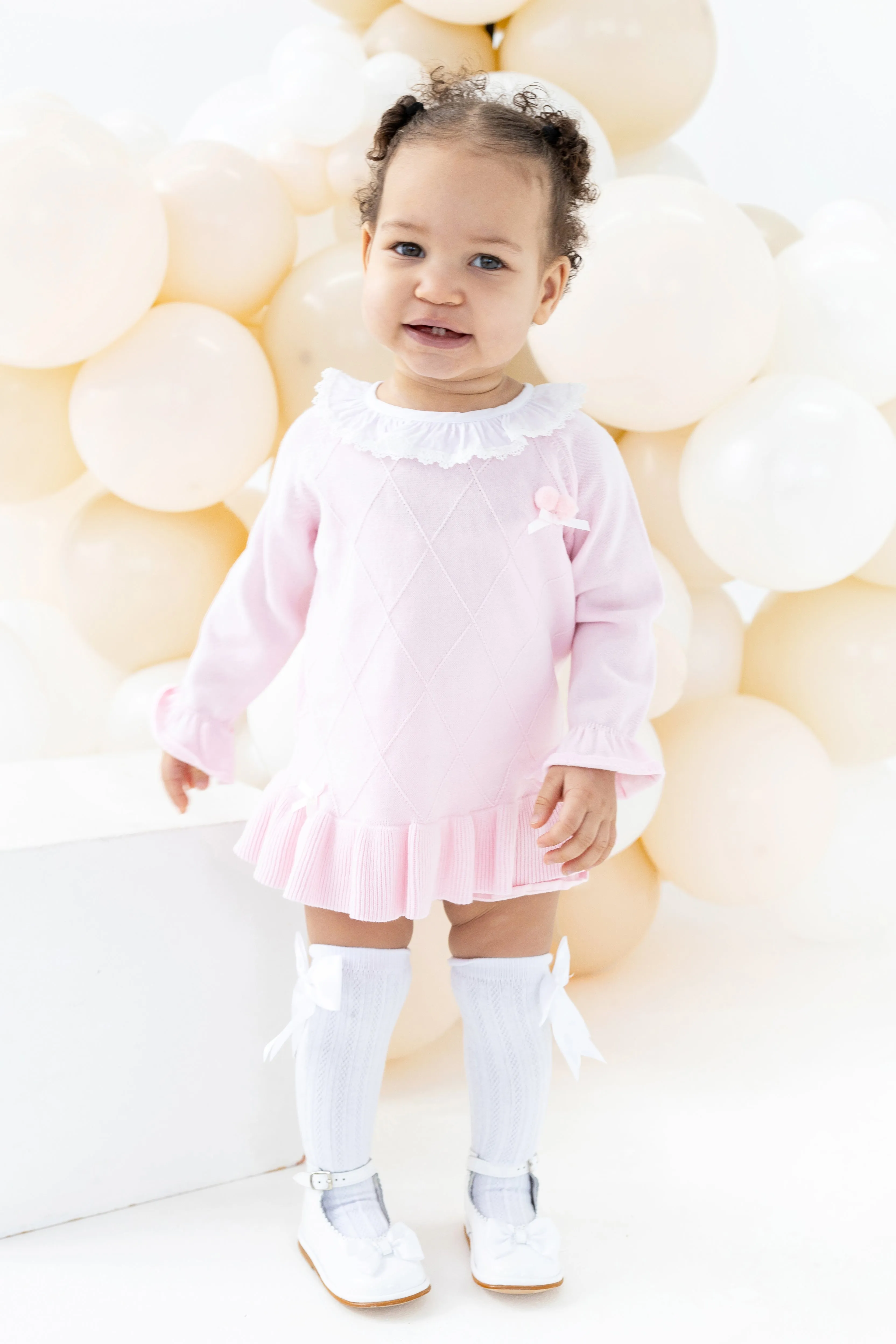 "Melody" Baby Pink Knit Top & Bloomers