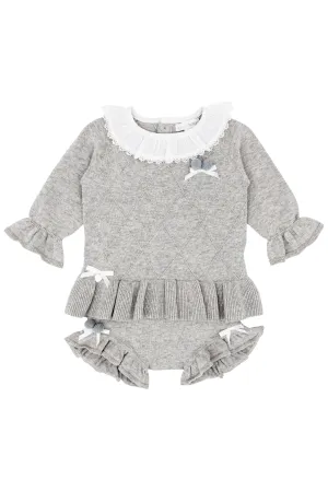 "Melody" Grey Knit Top & Bloomers