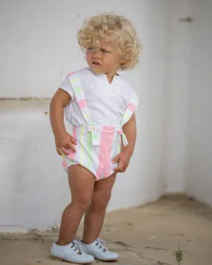 "Micah" Neon Stripe Shirt & Jam Pants