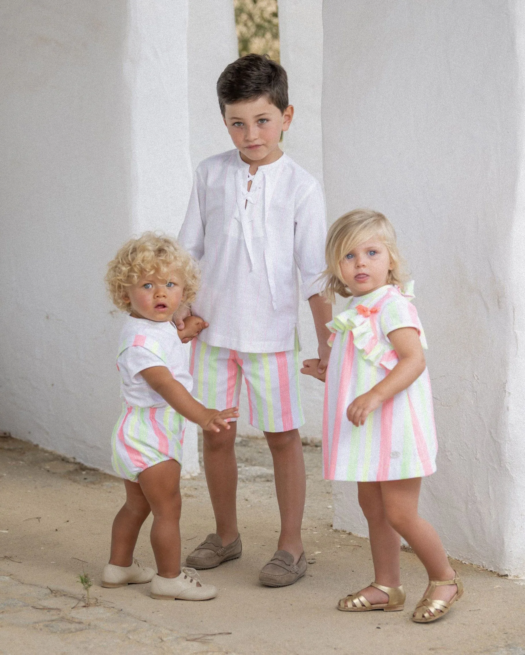 "Micah" Neon Stripe Shirt & Jam Pants