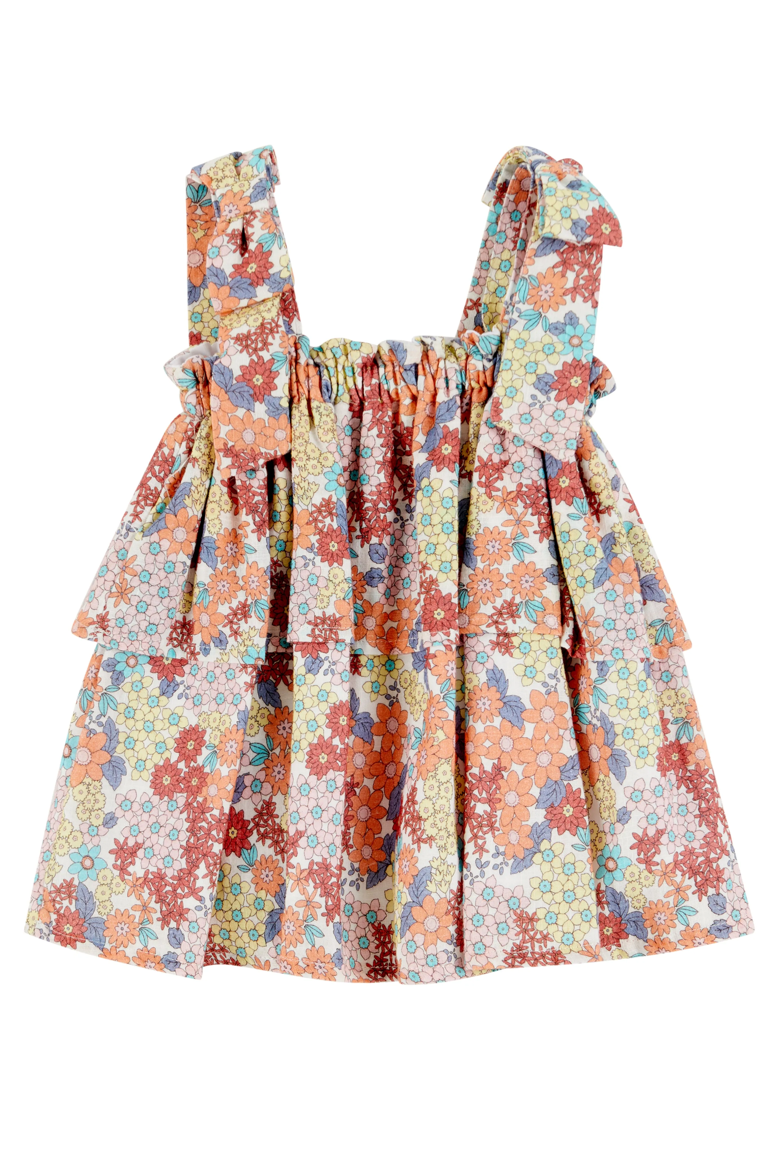 "Mila" Multicoloured Vintage Floral Dress