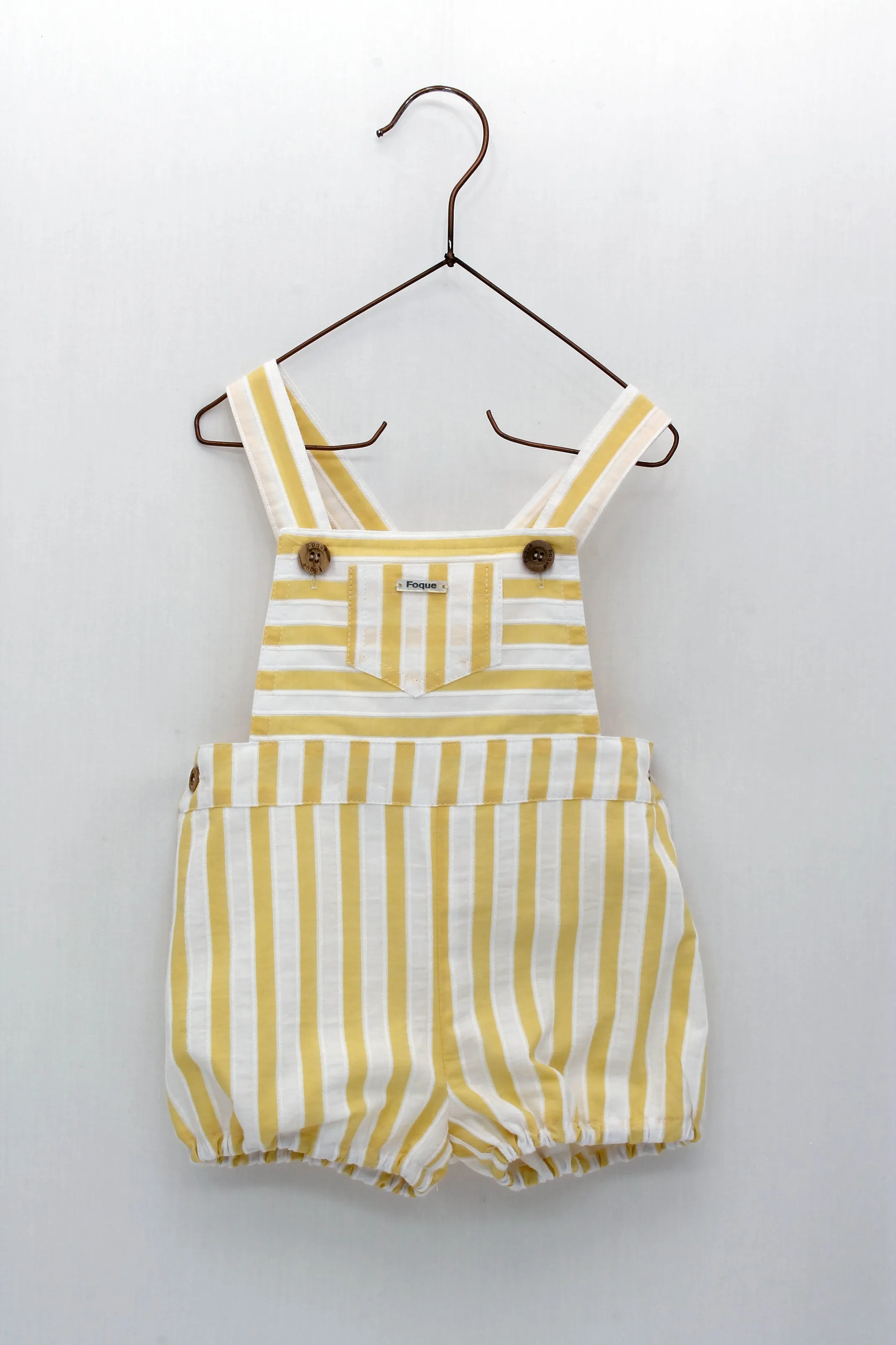 "Sawyer" Lemon Striped Dungarees & Shirt