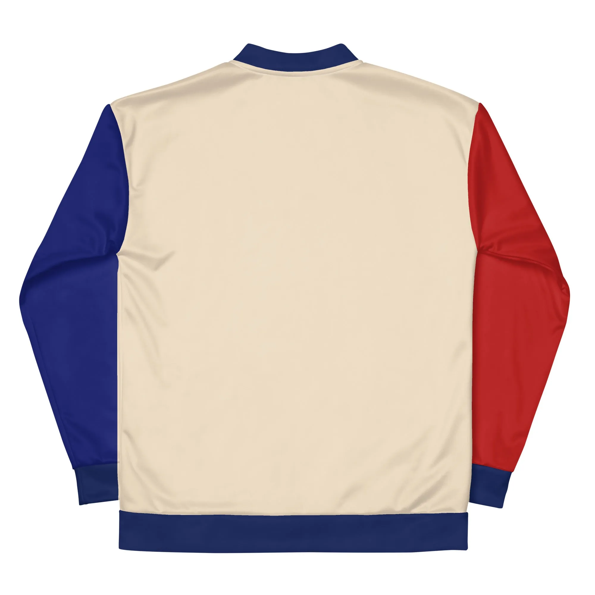 "W" Accordingly Color Block Bomber Jacket