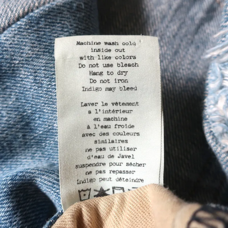 Rag & Bone Cutoff Shorts Marilyn Reverse Selvedge Denim Size 25