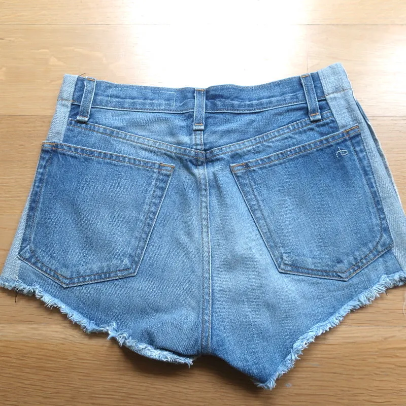 Rag & Bone Cutoff Shorts Marilyn Reverse Selvedge Denim Size 25