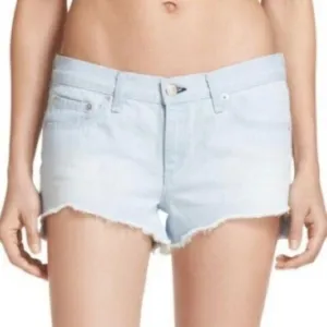 Rag &amp; Bone Cut Off Denim Shorts in Ashling Wash Sz 26