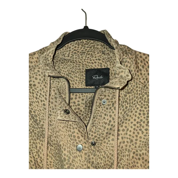 Rails Tawny Leopard Print Jacket Size Small