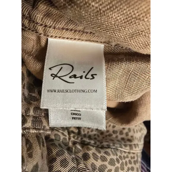 Rails Tawny Leopard Print Jacket Size Small