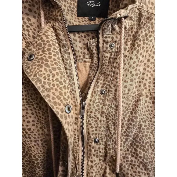 Rails Tawny Leopard Print Jacket Size Small