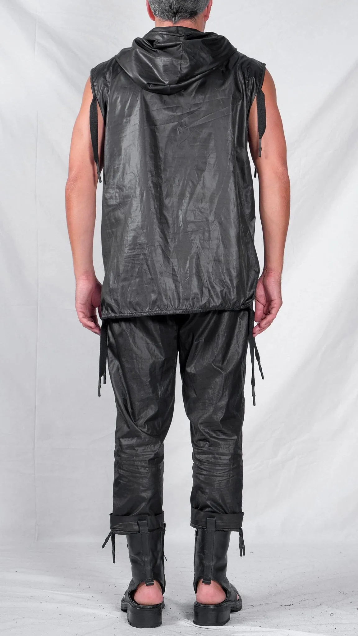 Raincoat Sleeveless Top with Hood