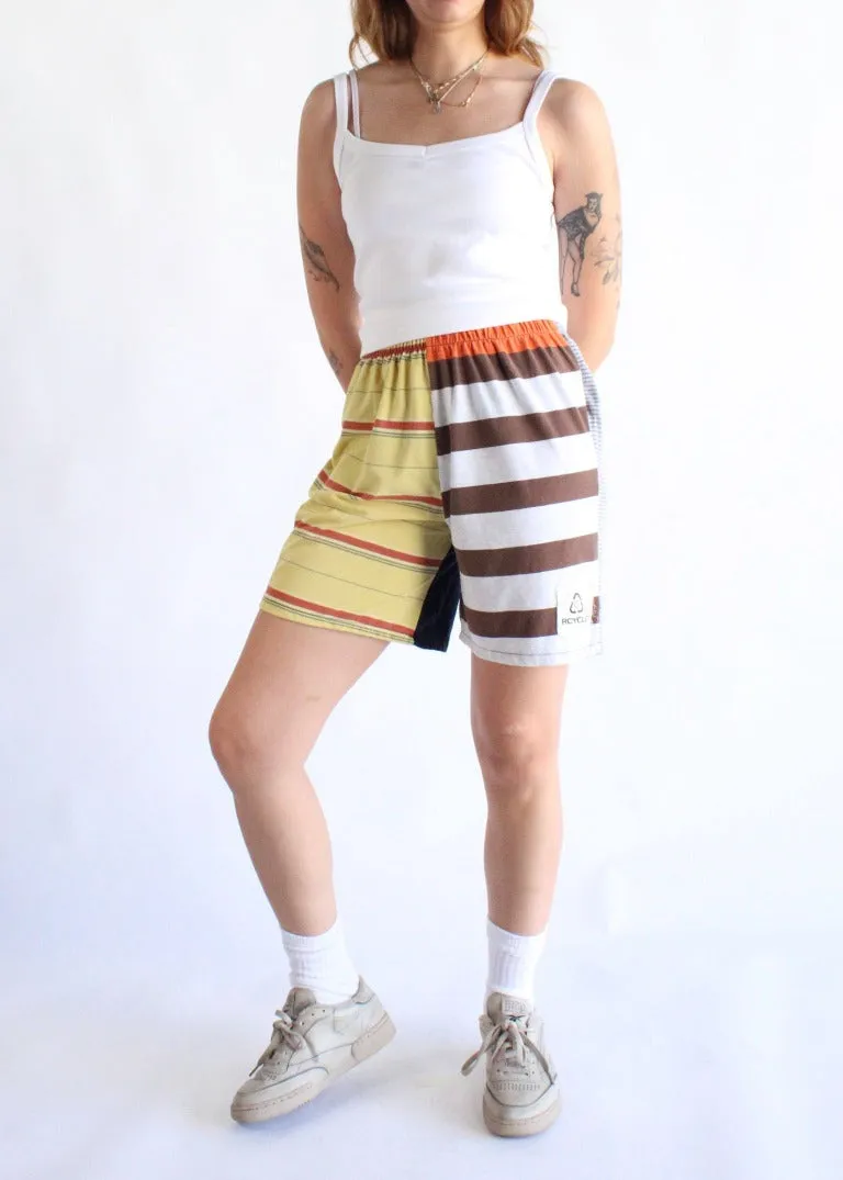RCYCLD Striped Pieced Tee Shorts