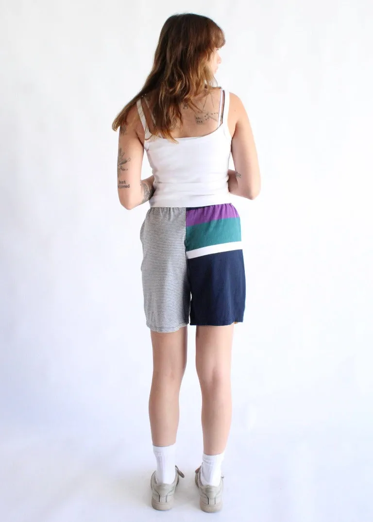 RCYCLD Striped Pieced Tee Shorts