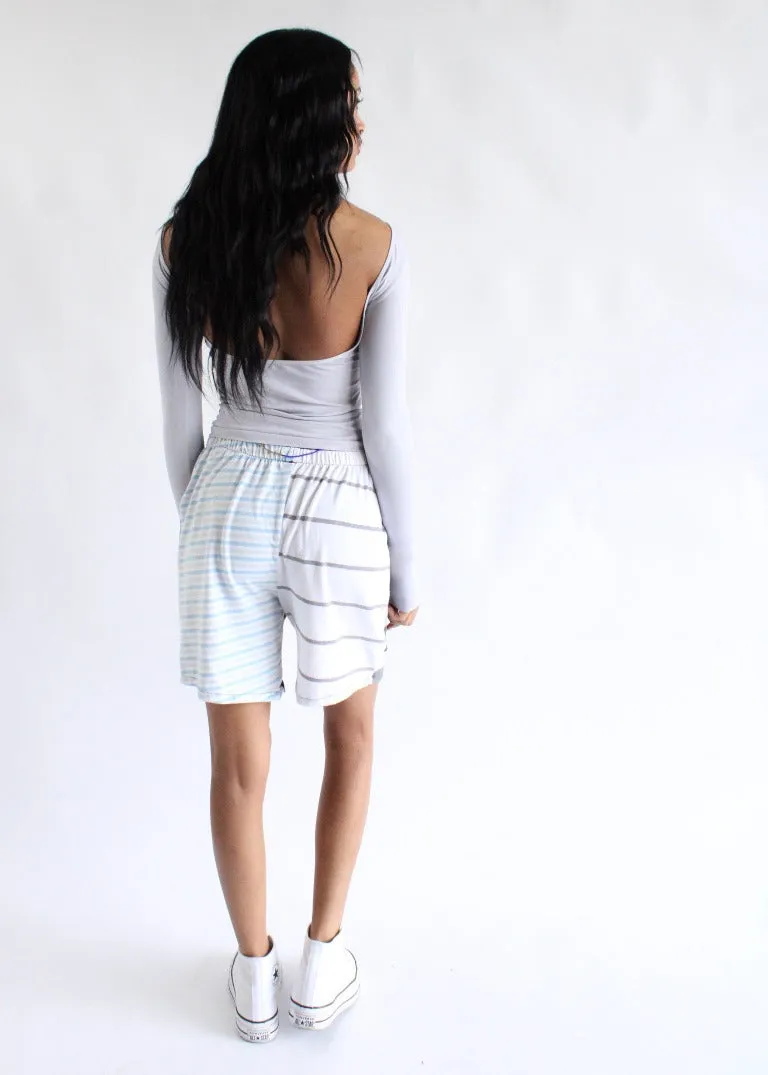 RCYCLD Striped Pieced Tee Shorts