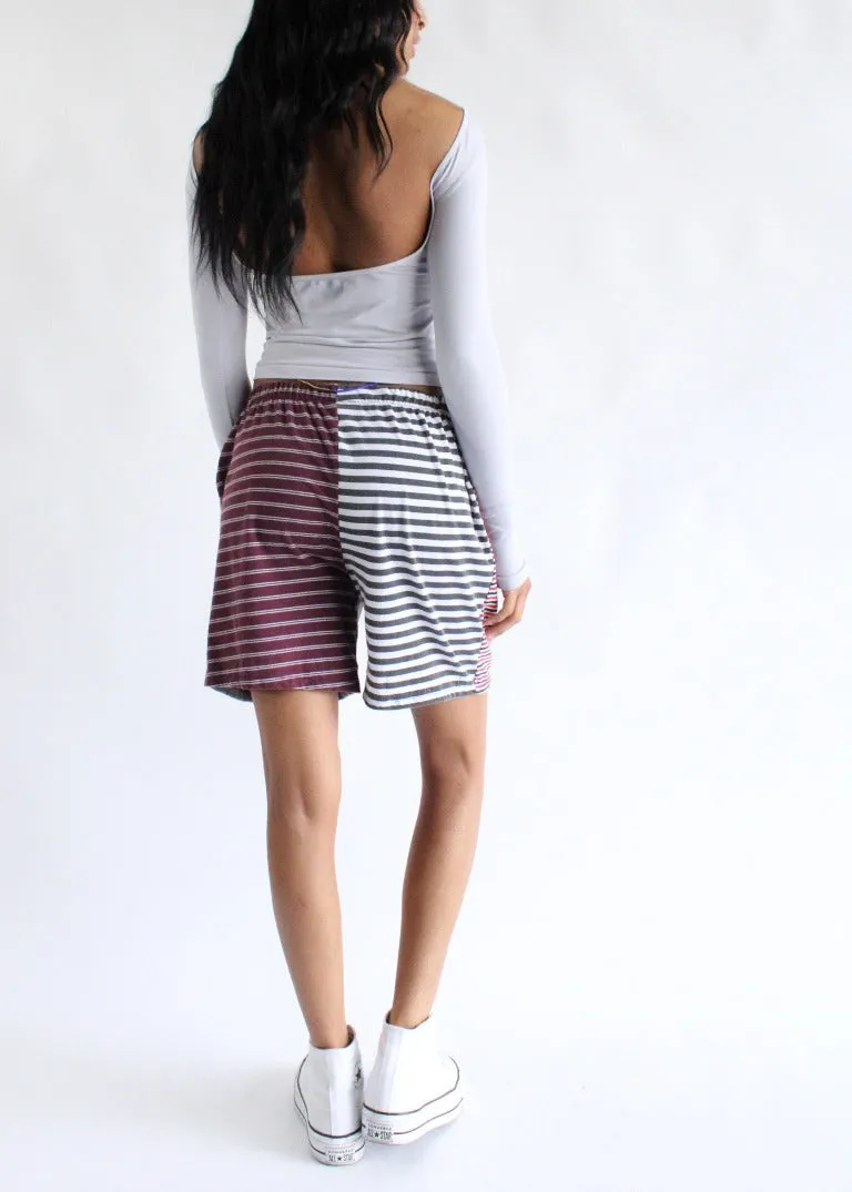 RCYCLD Striped Pieced Tee Shorts