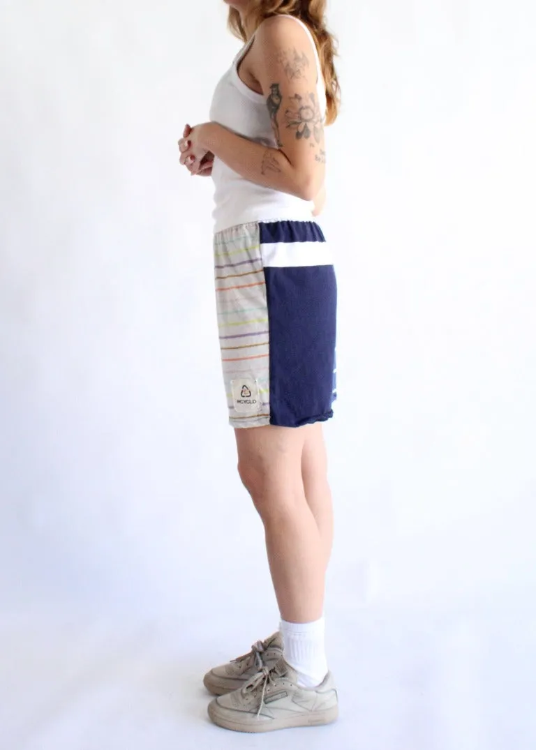RCYCLD Striped Pieced Tee Shorts