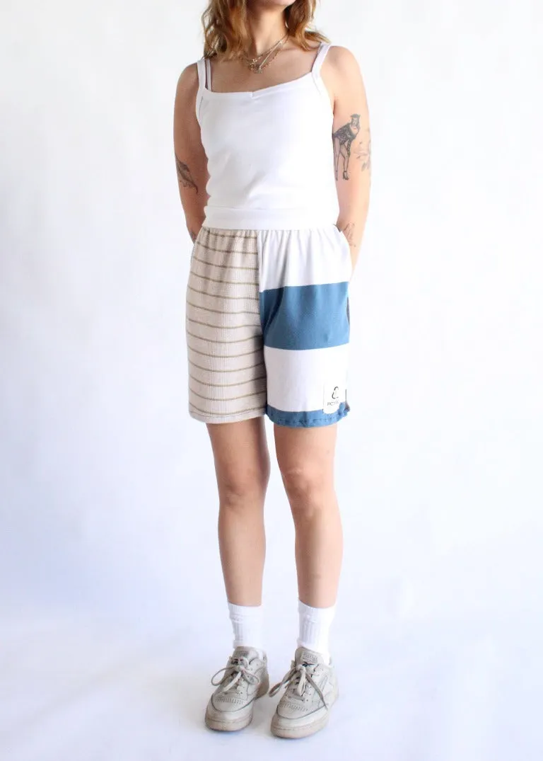 RCYCLD Striped Pieced Tee Shorts