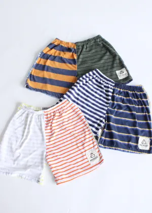 RCYCLD Striped Pieced Tee Shorts