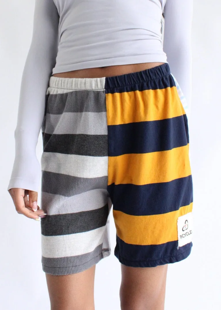 RCYCLD Striped Pieced Tee Shorts