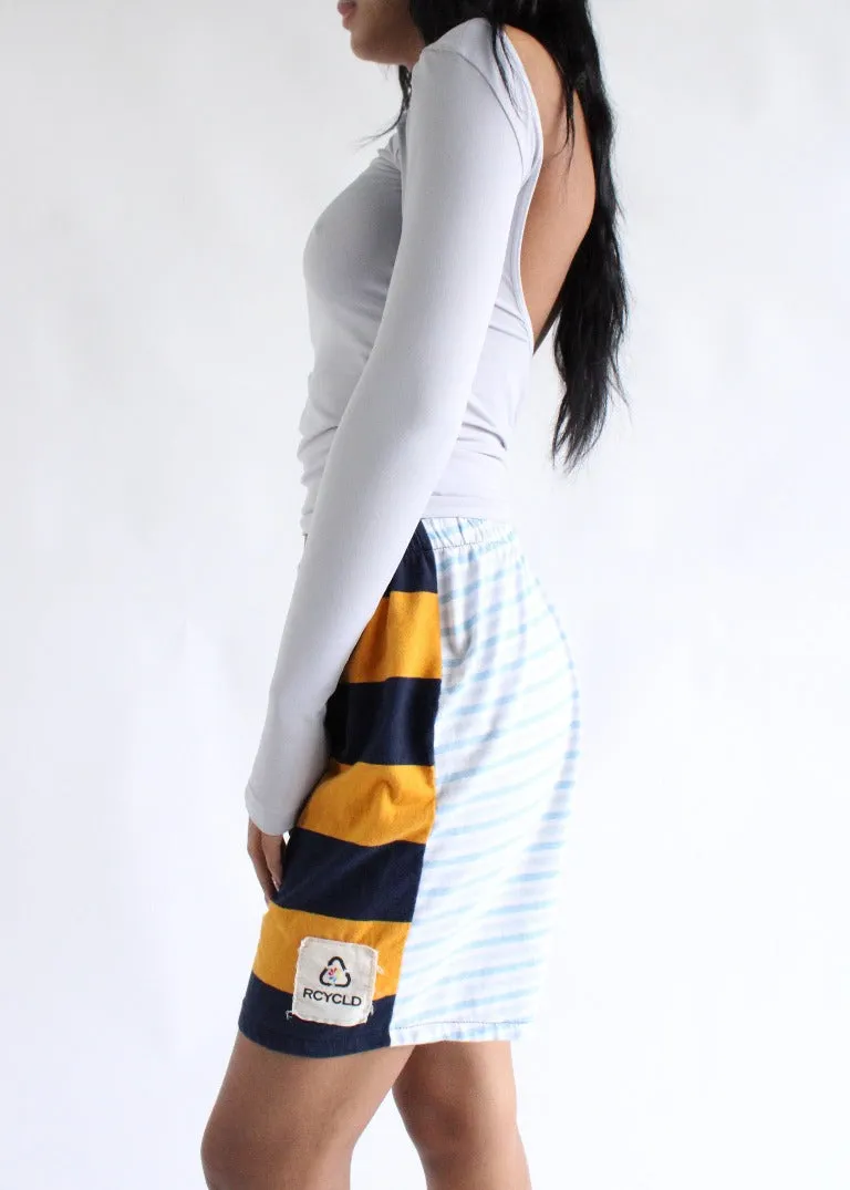 RCYCLD Striped Pieced Tee Shorts