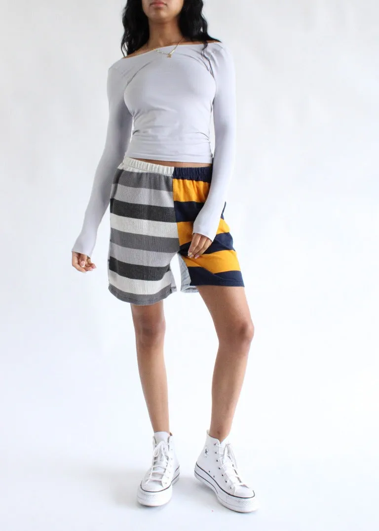 RCYCLD Striped Pieced Tee Shorts