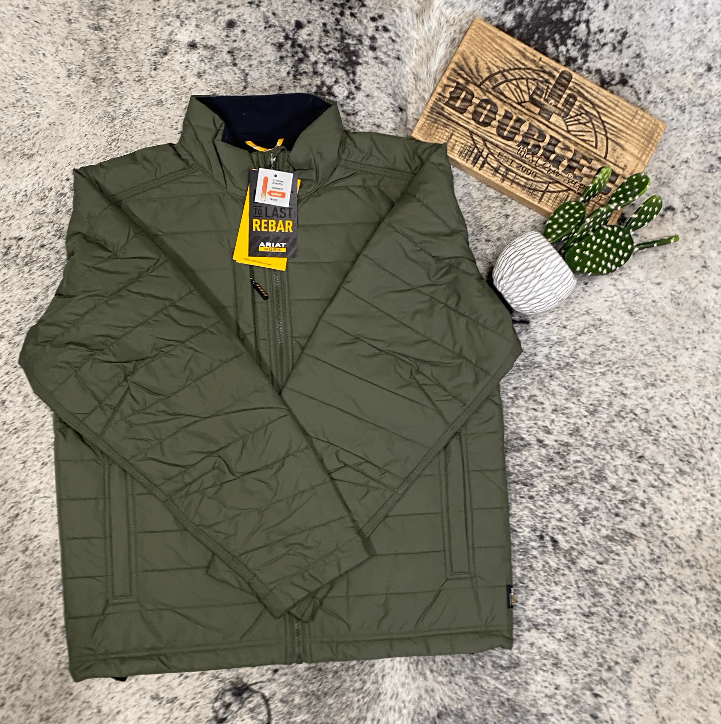 Rebar Cordura Ripstop Lightweight Insulated Jacket In Green