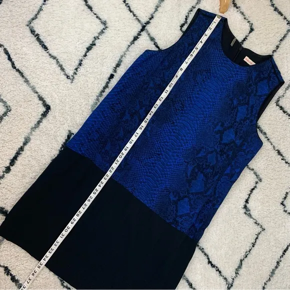 Rebecca Taylor Blue Snakeskin Shift Dress