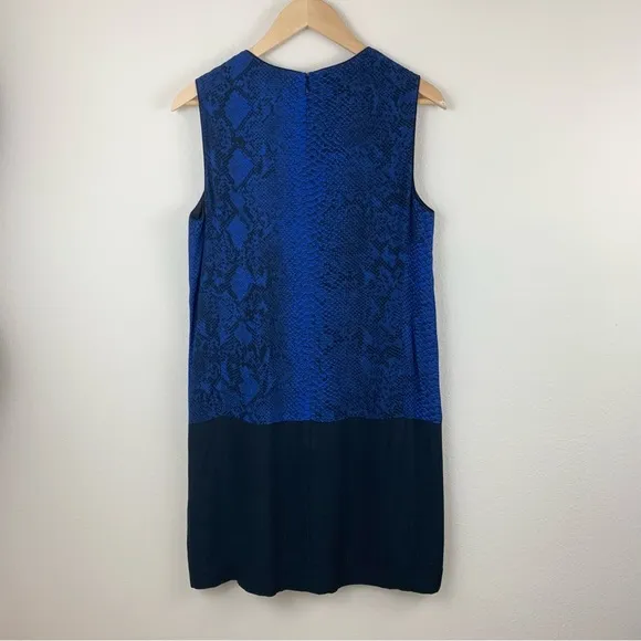 Rebecca Taylor Blue Snakeskin Shift Dress