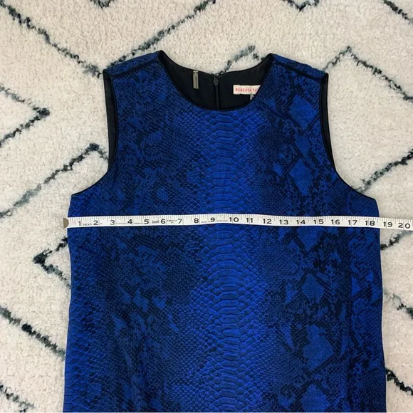 Rebecca Taylor Blue Snakeskin Shift Dress