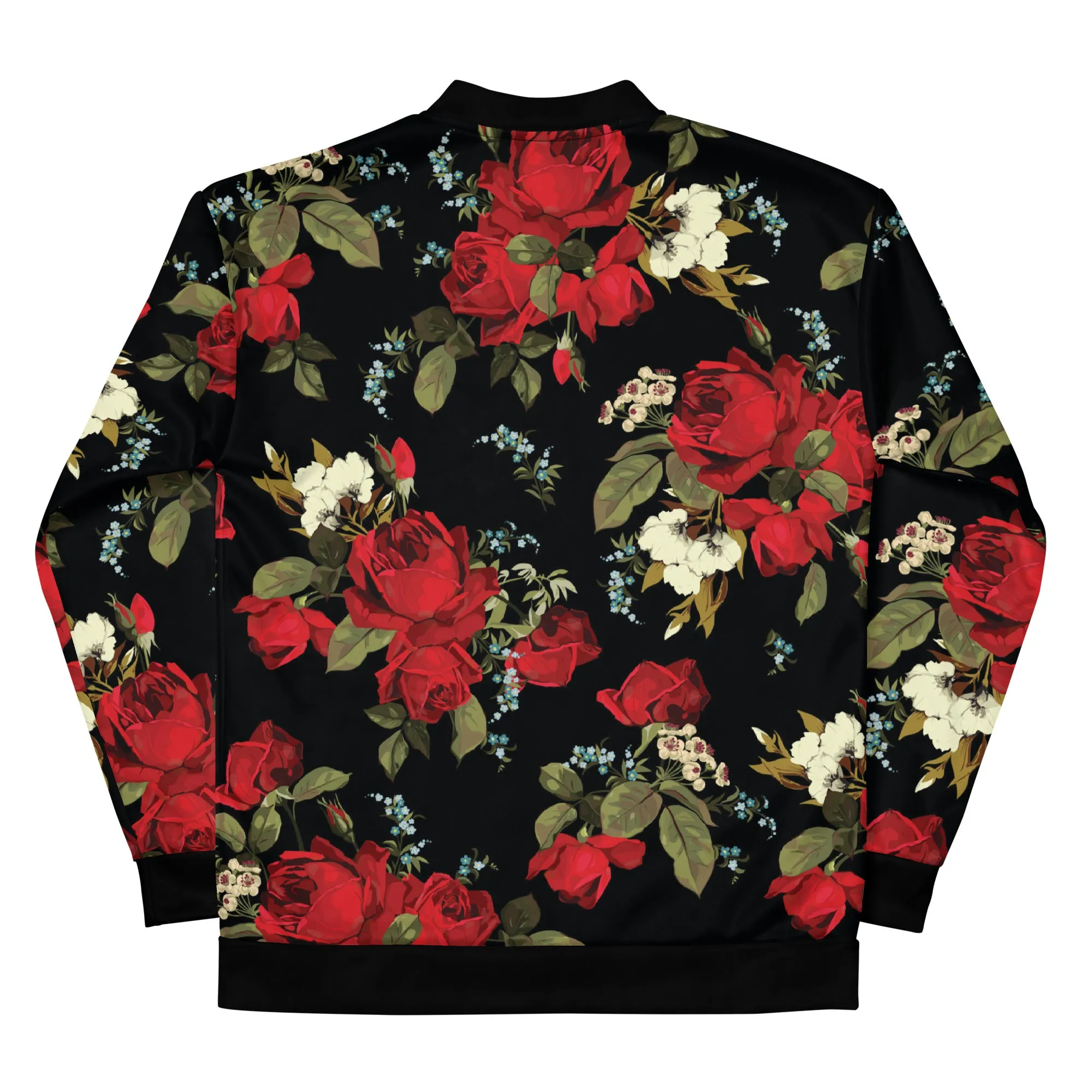 Red & Black Roses Bomber Jacket