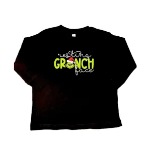 Resting Grinch Face Long Sleeve Tee