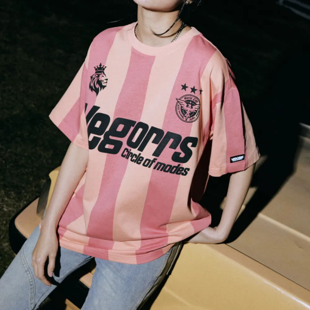 Retro Striped Contrast Color T-Shirt