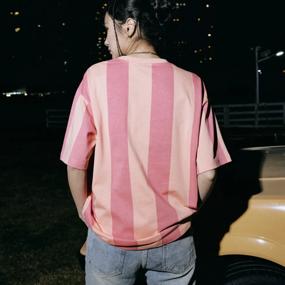Retro Striped Contrast Color T-Shirt