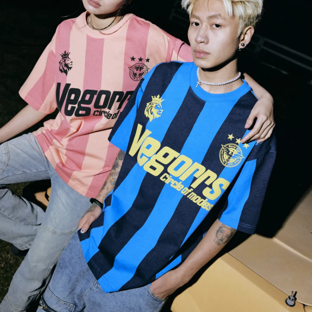Retro Striped Contrast Color T-Shirt