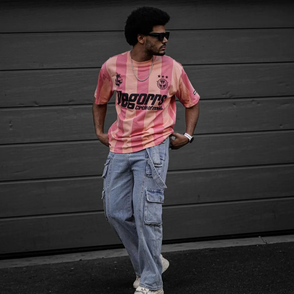 Retro Striped Contrast Color T-Shirt