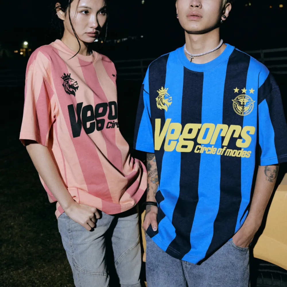Retro Striped Contrast Color T-Shirt