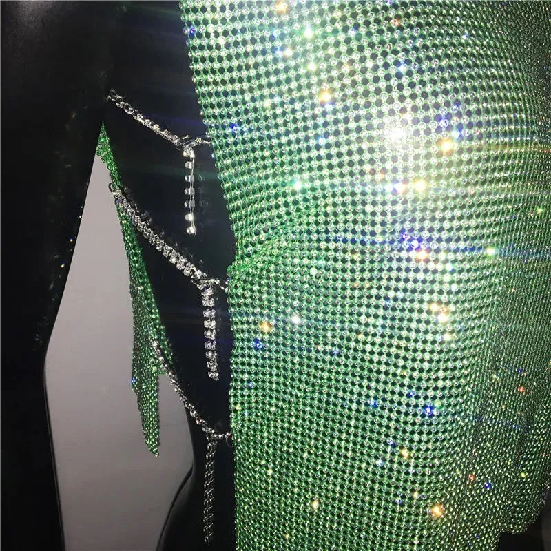Rhinestone Mock Neck Top