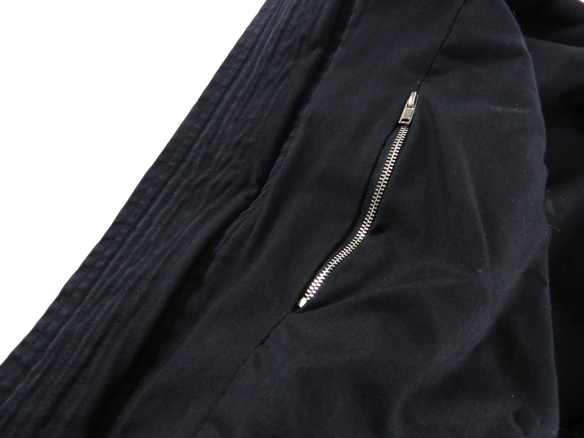 Rick Owens Vicious Spring 2014 Black Cotton Bomber Jacket - M