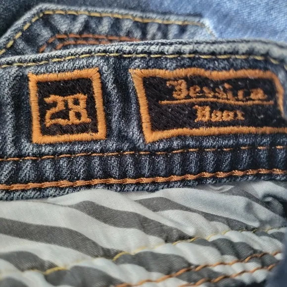 ROCK REVIVAL Jessica Cut Off Denim Jean Shorts Size 28
