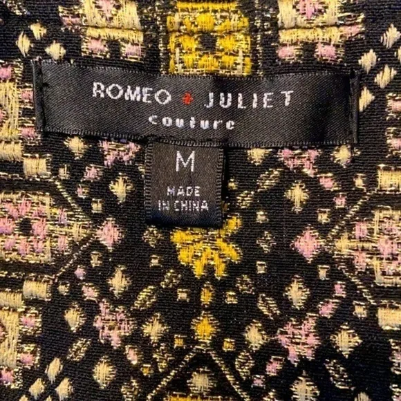 Romeo &amp; Juliet Couture Embroidered Brocade Bomber Jacket