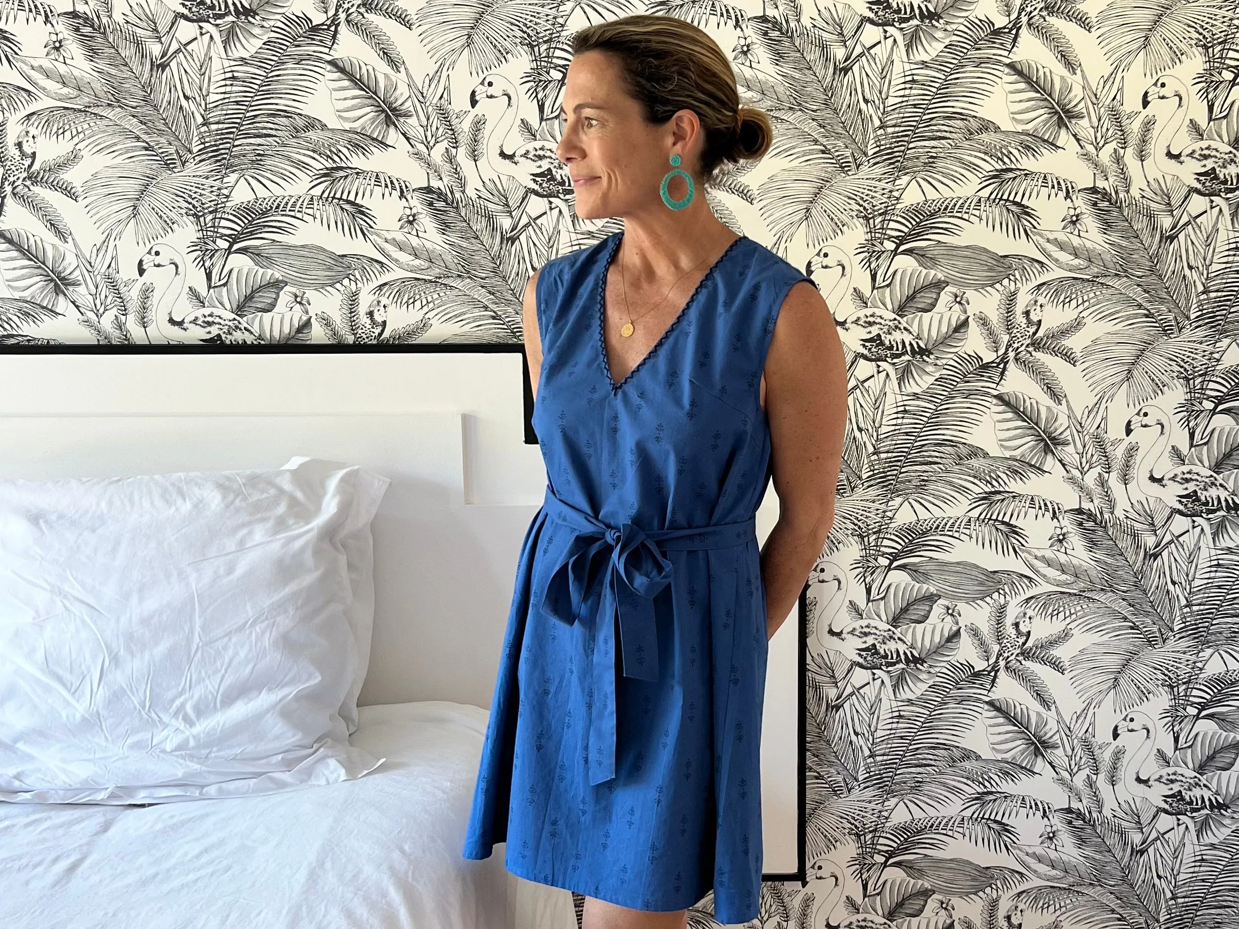Royal Staghorn Sleeveless Shift