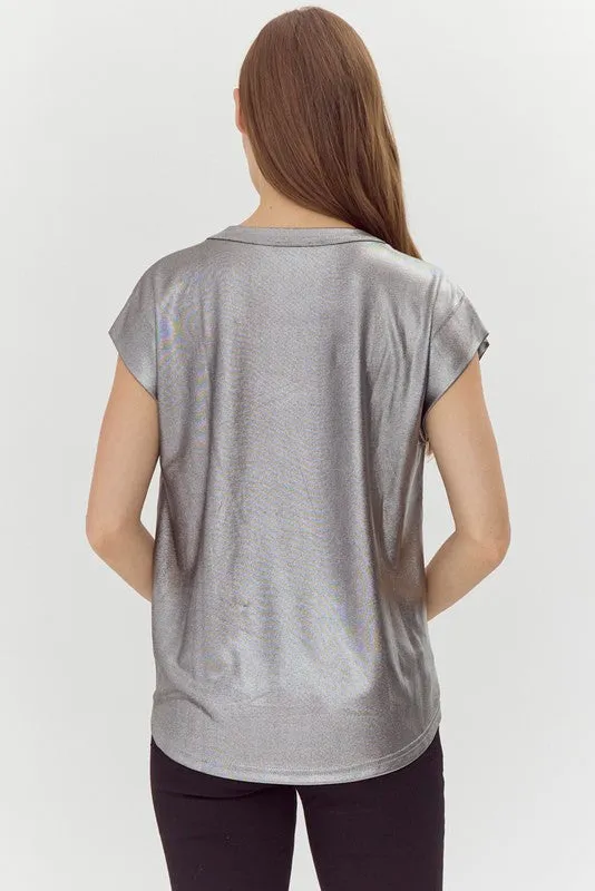 SABRINA TOP - SILVER