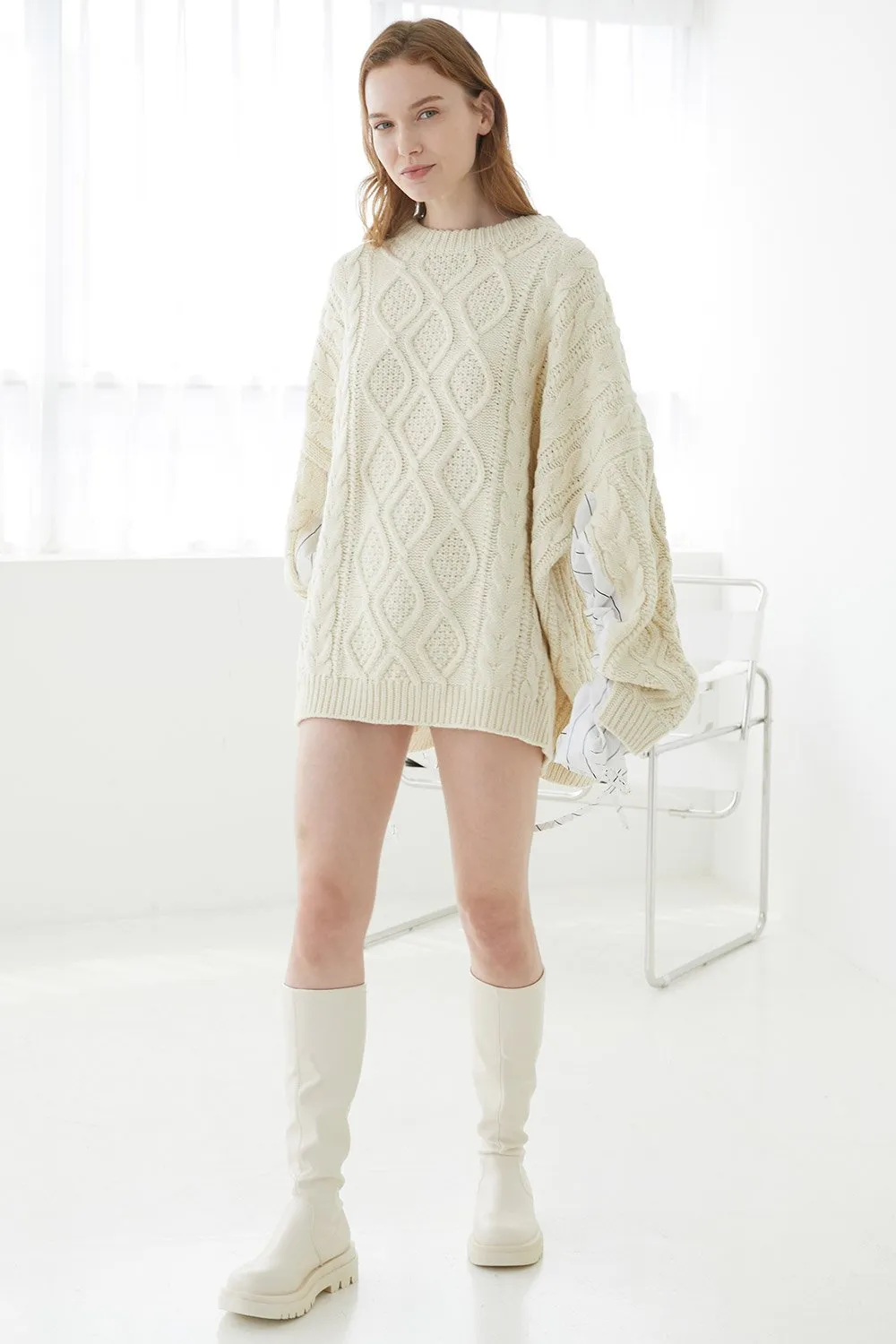 Sadie Shirt Combo Knit Pullover