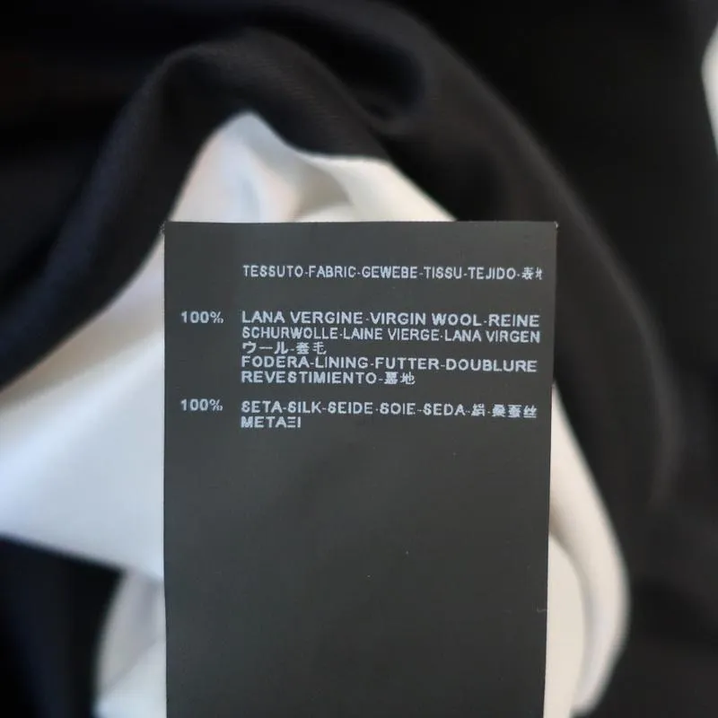 Saint Laurent Colorblock Mini Dress Black/Cream Wool Size 36 Sleeveless Shift